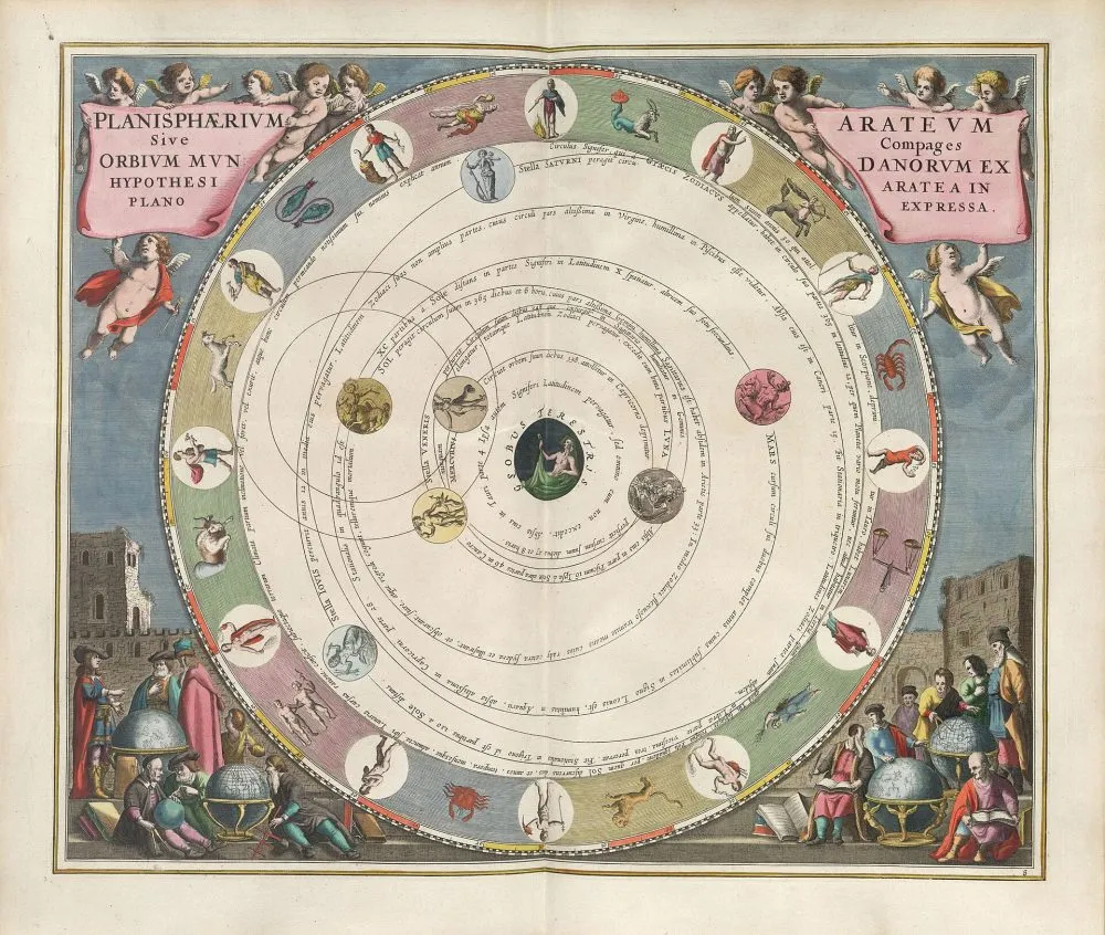 Planisphaerium Arateum — northern hemisphere constellations drawn as classical figures